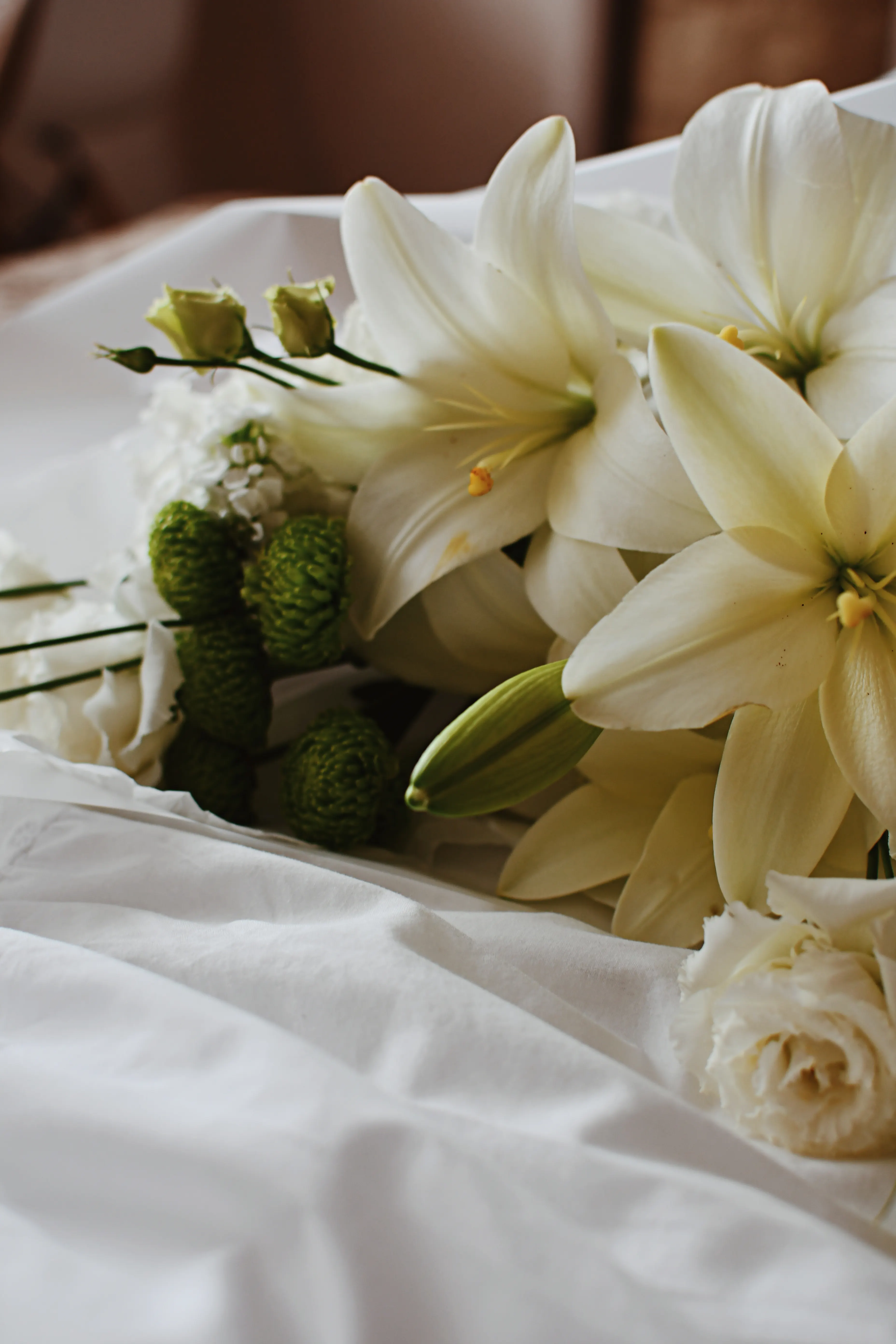 Pure White Lily Bouquet - view 4