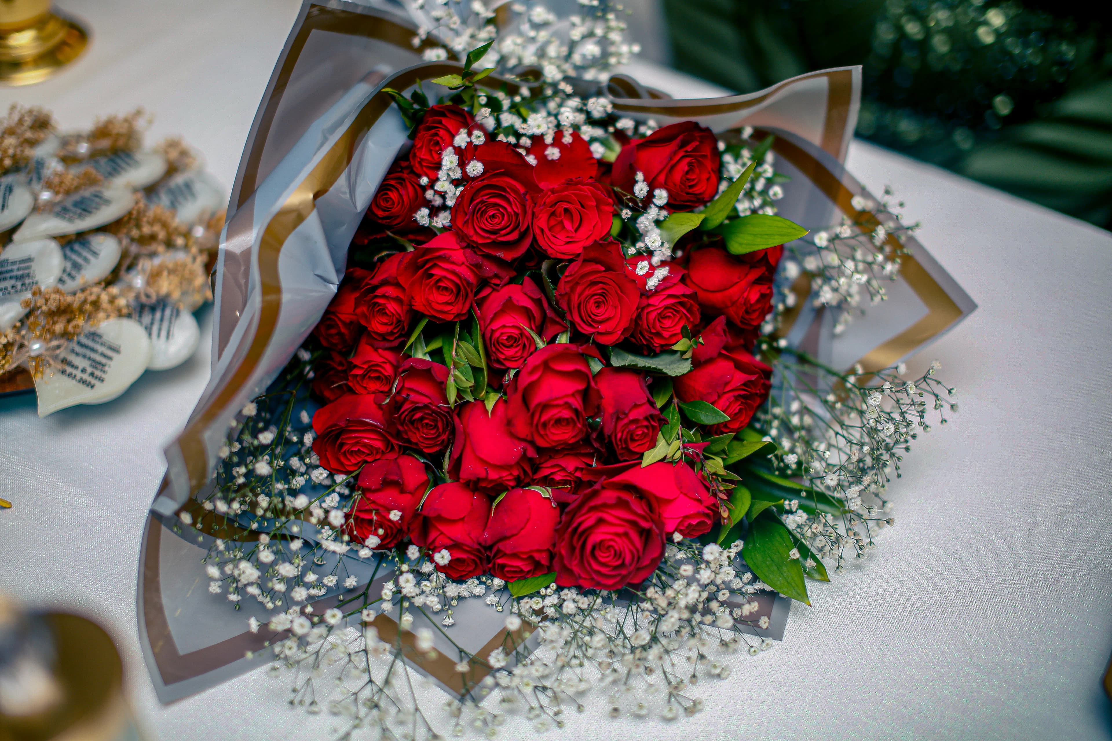 Classic Red Rose Bouquet - view 4