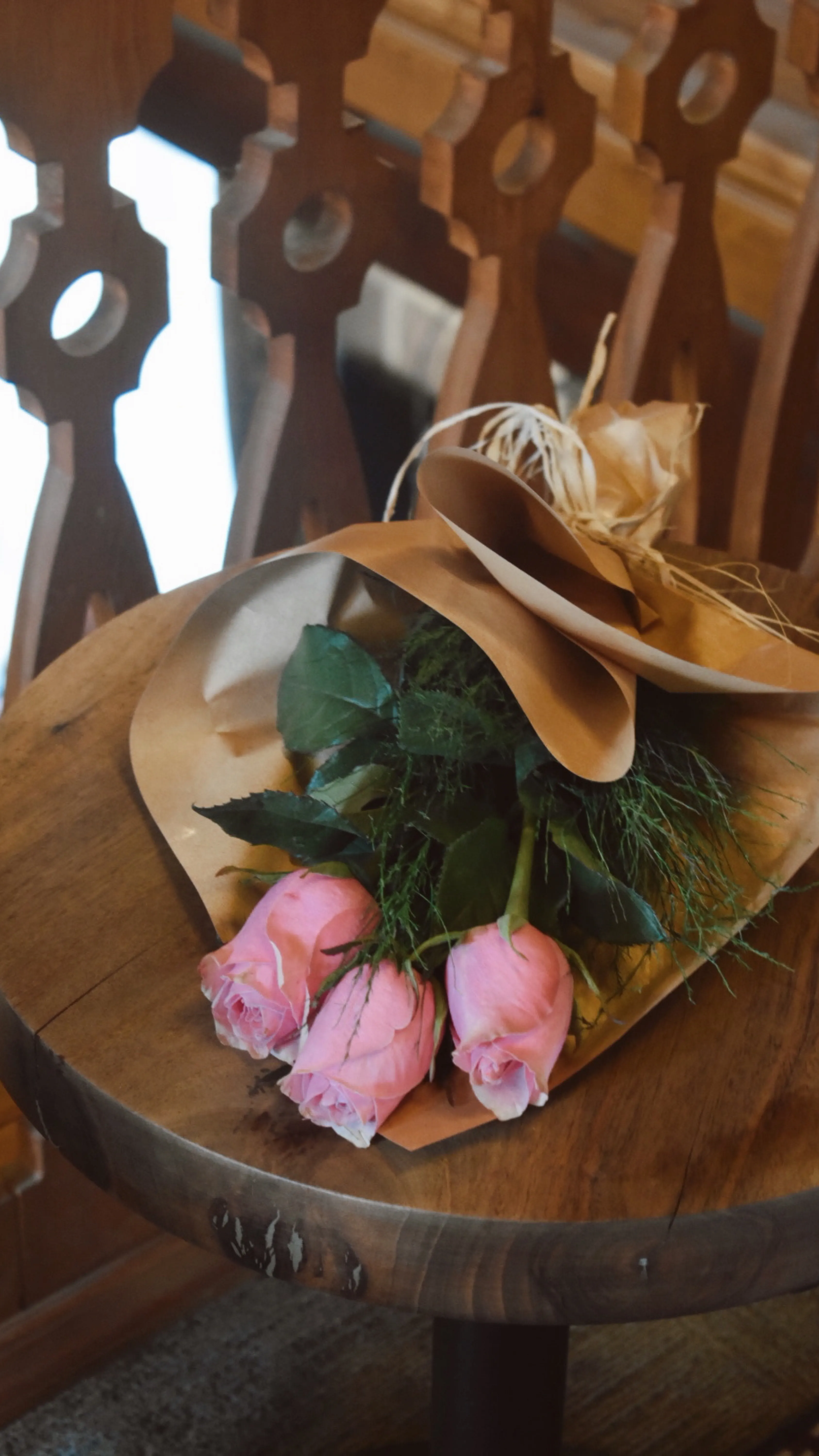Rosy Pink Rose Bouquet - view 4